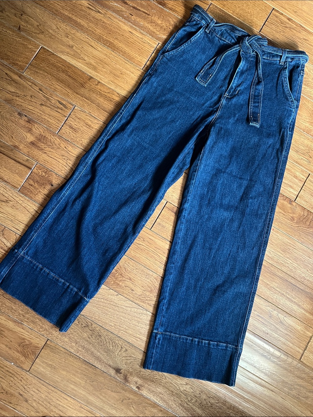 Oat New York women’s Deep Blue Relaxed Tie-Waist Jeans